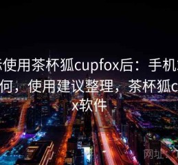 实际使用茶杯狐cupfox后：手机端体验如何，使用建议整理，茶杯狐cupfox软件