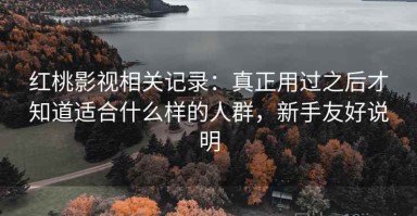 红桃影视相关记录：真正用过之后才知道适合什么样的人群，新手友好说明