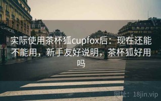 实际使用茶杯狐cupfox后：现在还能不能用，新手友好说明，茶杯狐好用吗
