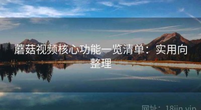 蘑菇视频核心功能一览清单：实用向整理