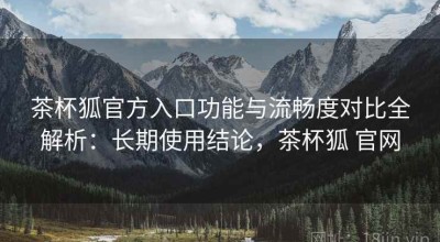 茶杯狐官方入口功能与流畅度对比全解析：长期使用结论，茶杯狐 官网