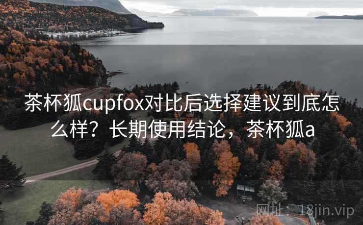 茶杯狐cupfox对比后选择建议到底怎么样？长期使用结论，茶杯狐a
