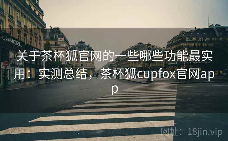 关于茶杯狐官网的一些哪些功能最实用：实测总结，茶杯狐cupfox官网app
