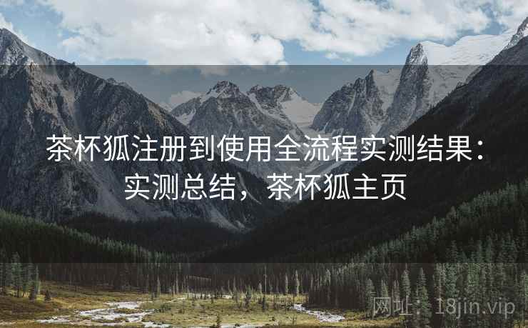 茶杯狐注册到使用全流程实测结果:实测总结,茶杯狐主页 茶杯狐注册到使用全流程实测结果:实测总结,茶杯狐主页